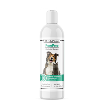 Bottle of Vet Classics PurePore Medicated Shampoo
