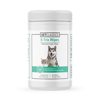 Container of Vet Classics K-Tris Wipes