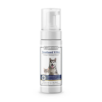 Vet Classics CeraGuard K Hex antiseptic medicated mousse bottle