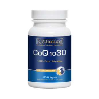 Vitamin supplement bottle labeled 'CoQ1030'