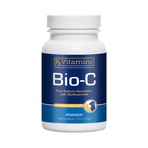 Vitamin supplement bottle labeled 'Bio-C' by Rx Vitamins