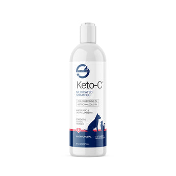 Keto-C shampoo bottle for dogs and horses