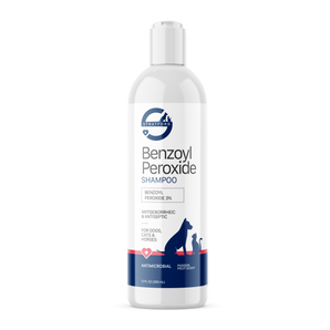 Benzoyl Peroxide shampoo bottle for dogs and cats