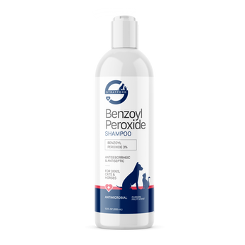 Benzoyl Peroxide shampoo bottle for dogs and cats