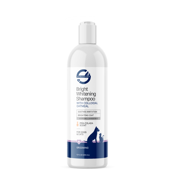 Bottle of Bright Whitening Shampoo for dogs