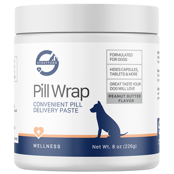 Pill Wrap for dogs with a peanut butter flavor