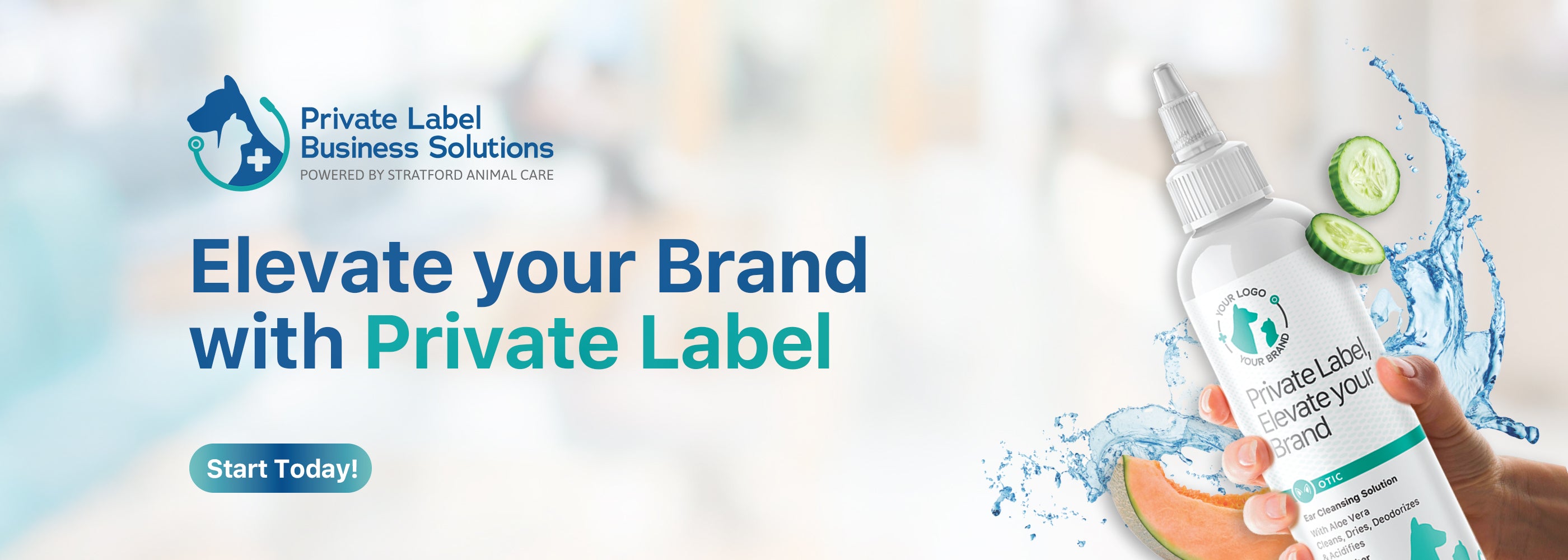 Promotional banner for private label business solutions