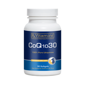 Vitamin supplement bottle labeled 'CoQ1030' 