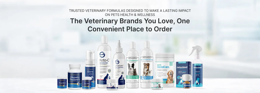 Assorted pet care products 