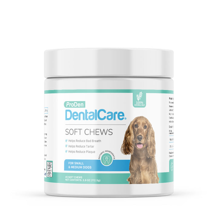 ProDen DentalCare soft chews container for dogs