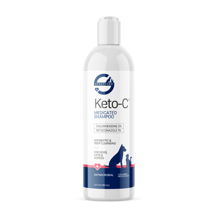 Keto-C shampoo bottle for pets 